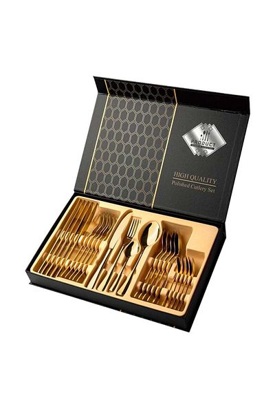 huitich Stainless Steel Gold Cutlery Set