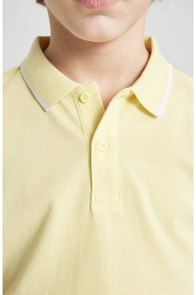 DeFacto Tricou polo cu mânecă scurtă pentru băiat, galben