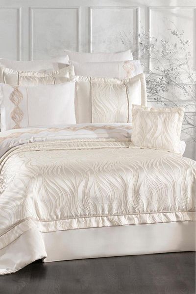 Çeyiz Diyarı Fides 10 Piece Dowry Set Cream