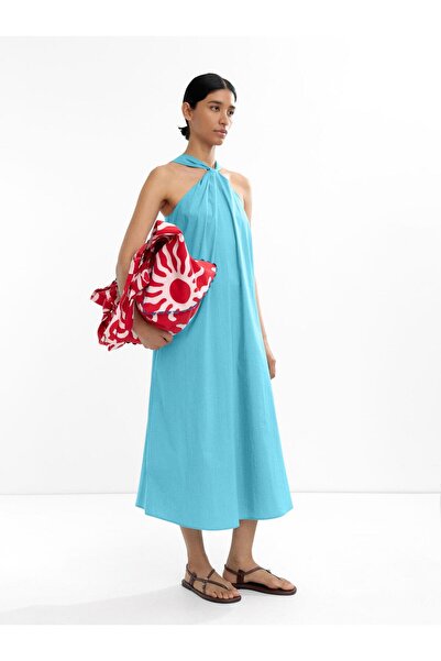 PARFOIS Halter Yaka Dökümlü Elbise