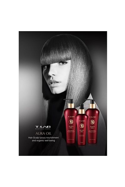 T Lab Set cadou T-LAB Professional Aura Oil Duo Șampon, 300 ml + Tratament, 300 ml