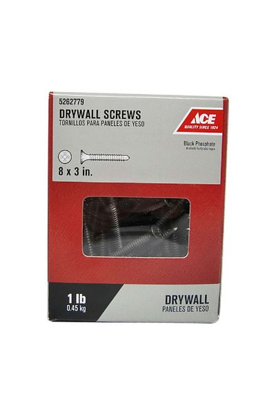 ACE Phillips Fine Bugle Head Drywall Screws Black No.8 x 3inch