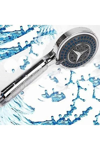 LiderGlobal Mercedes Chrome Plated 3 Function Shower Head Fountain Fountain