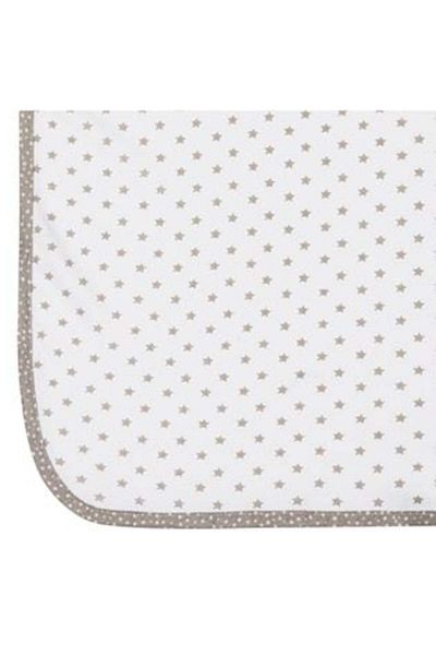 OEM Ecru Crib Blanket with Grey Stars 90 x 80 cm