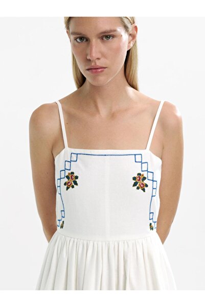 PARFOIS Nakışlı Uzun Elbise