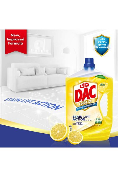 DAC Gold Multi-Purpose Disinfectant & Liquid Cleaner Citrus Burst 1 Litre