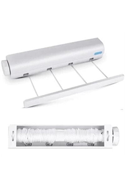 LaraThec Pratik Çamaşır Kurutma Portatif Yeni Nesil Çek As Kolay Askılık 4 İpli Çamaşır Askılığ�