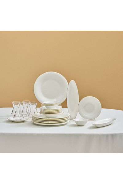 Karaca Karaca Fine Pearl New Fame Frühstücksset für 6 Personen, 26-teilig – Gold