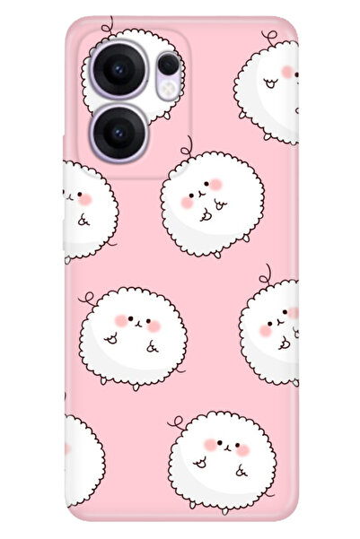 OPPO Reno 13F 5G Kılıf Renkli Silikon Baskılı TPU Tombul Kuzular