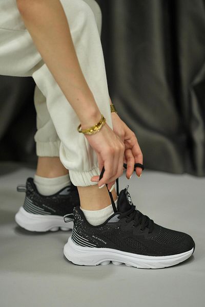 SOLAZER Women's Black White Sneaker Daily Comfortable Sports Shoes 043