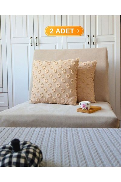 ARVA Home Luxury Διακοσμητικό Πουφ Βαμβακερό Μαξιλάρι Άνετη Μαξιλαροθήκη Καναπέ Ειδικού Σχεδιασμού 43x43