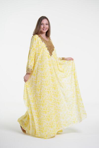 al bent al sharqieh جلابية مطرزة مغربية واسعة قفطان بتطريز فاخر Women printed...