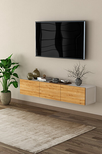 asratrend %100 MDFLAM TV Ünitesi TV Sehpası Duvara Monte T-27