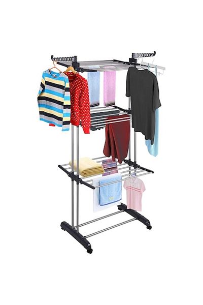 HOZRO Uscător vertical pliabil HOZRO pentru haine, încălțăminte, perfect pentru spații înguste, mobil, ergonomic, pe înălțime