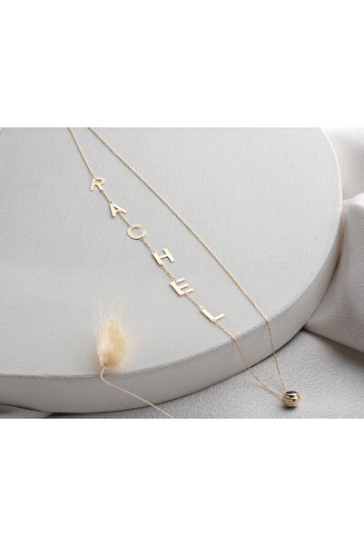 Minimal Kolye Altın Sıralı Harf İsimli Kolye "sign"