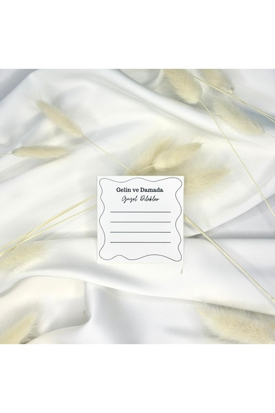 ATOLYE498 بطاقة تمنيات العروس والعريس مربعة