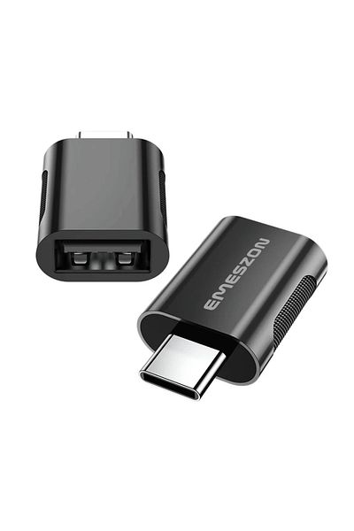 EMESZON USB 3.1 to Type-C OTG Conversion Cable Adapter, EMESZON®, data transfer 10Gbps, zinc alloy, black