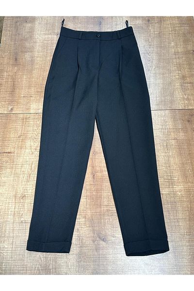 HANIMCA GİYİM Pleated Double Leg Carrot Cut Summer Pants