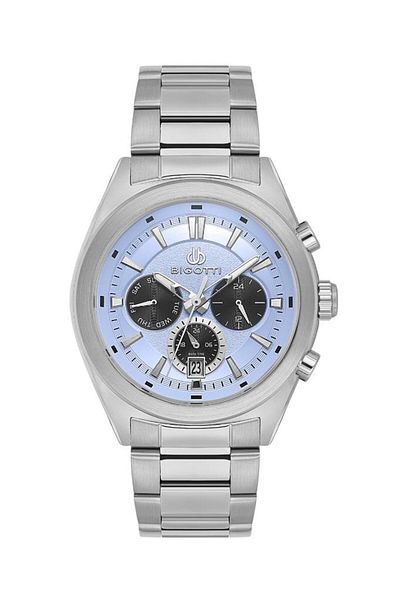 Bigotti Bg.1.10631-6 Functions Steel Case Metallic Color Men's Wristwatch with Active Calendar