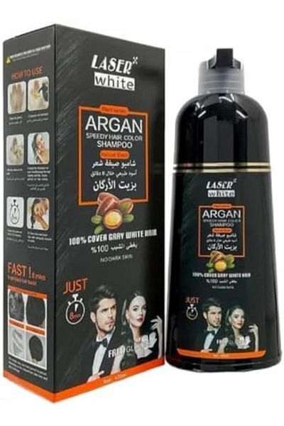 Jenny Shampoo Dye with Argan Oil from Laser White 420ml, Black and Brown
