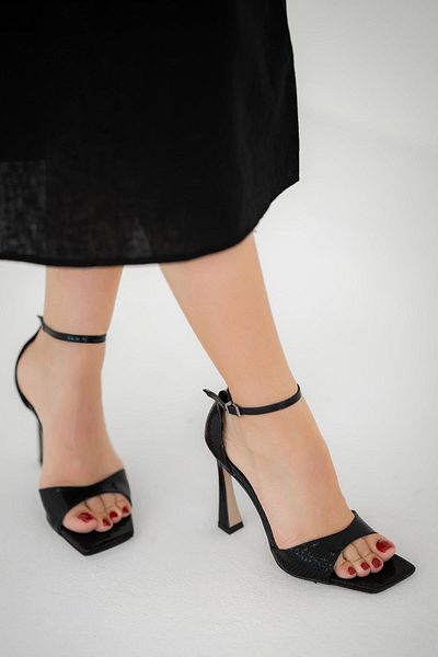 Parponi İnna Single Strap Evening Dress Shoes Black