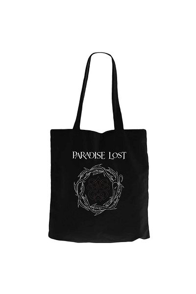Z zepplin Paradise Lost Logo Black Zippered Cloth Bag Gabardine