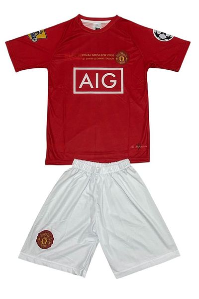 TETYS Moscow Final Kiristiano 2008 M.U.N.I.T.E.Dr.O.N.A.L.Do Jersey Set of 2 Short Sleeve Kids Sports Jersey