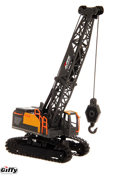 giffy Oyuncak 40 MhZ Uzaktan Kumandalı Kule Vinç RC Örümcek İş Makinesi Vinci Hareketli Şarjlı Led Işıklı