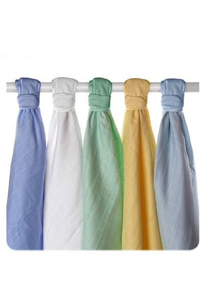 XKKO Set 5 museline din bumbac 70x70cm Old Times Boys Pastels XKKO