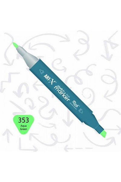Art Tone Art-X Double Tip Sketch Acrylic Marker Pen 353 Aqua Green