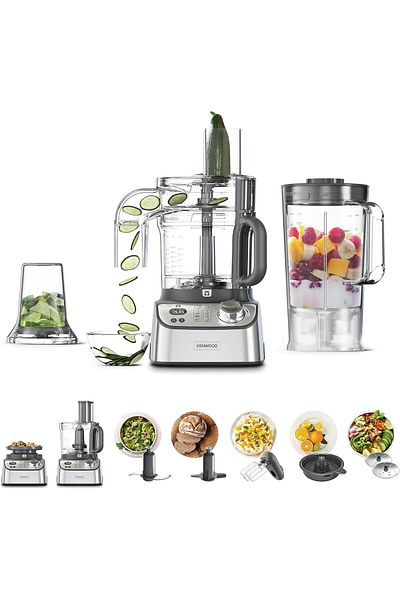 Kenwood Food Processor 1000W With Blender, Grinder Mill, Dual Metal Whisk, Dough Maker, Citrus Juice