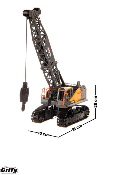 giffy Oyuncak 40 MhZ Uzaktan Kumandalı Kule Vinç RC Örümcek İş Makinesi Vinci Hareketli Şarjlı Led Işıklı