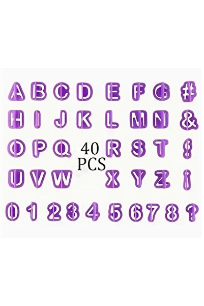 Pastaland Harf ve Sayı Alfabe Kurabiye Kesici Kalıp Seti 40 Parça