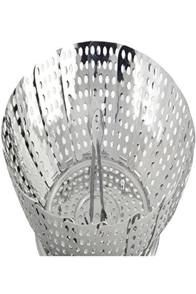 Metaltex سلة طهي الخضار بالبخار قابلة للطي من ميتالتكس، مصنوعة من الفولاذ الم...