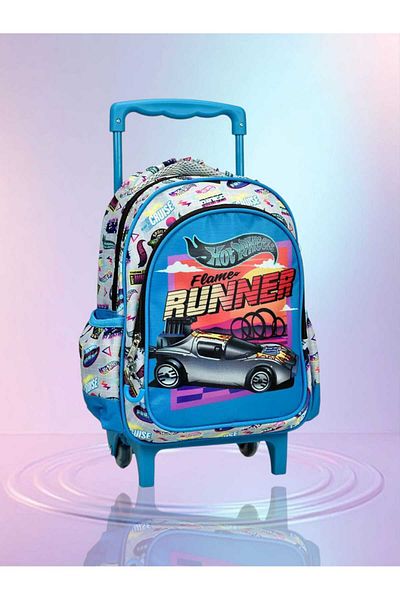HOT WHEELS Ghiozdan troller cu Roți Hot Wheels Runner, 30 x 25 x 15 cm, Albastru Multicolor