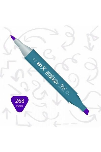 Art Tone Art-X Double Tip Sketch Acrylic Marker Pen 268 Purple