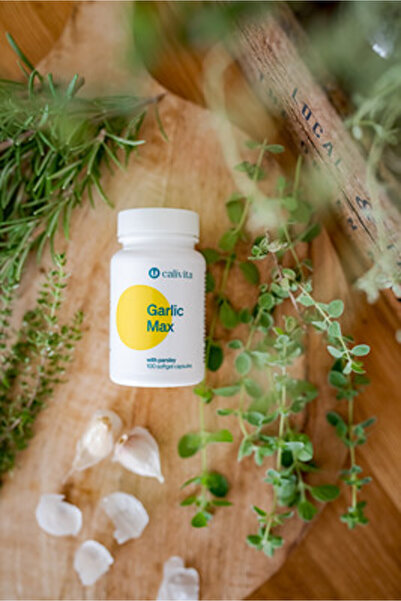 Calivita Supliment Garlic Max pentru reducerea durerilor de capsule cu usturoi (100 capsule cu gel) -