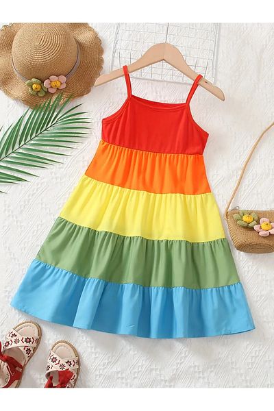 Keywest Children's Strap Rainbow Dress