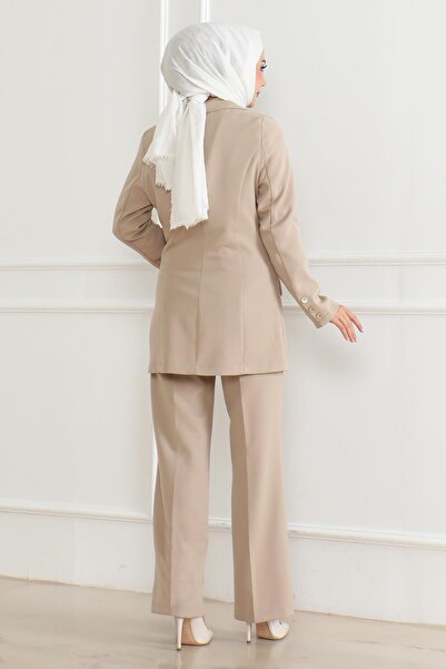 Missvalle σετ κοστούμι με γιλέκο Τριπλό Σετ Μπεζ MSW19222