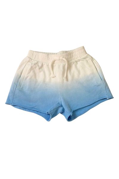 2kids2mom Batik Patterned Girl's Combed Cotton Cutout Shorts with Elastic Waist