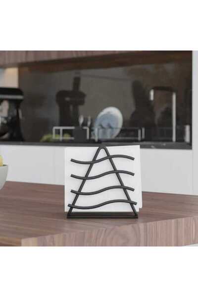 YÜCEKAYA TİCARET Matte Black Napkin Holder, Countertop Napkin Holder Table To...