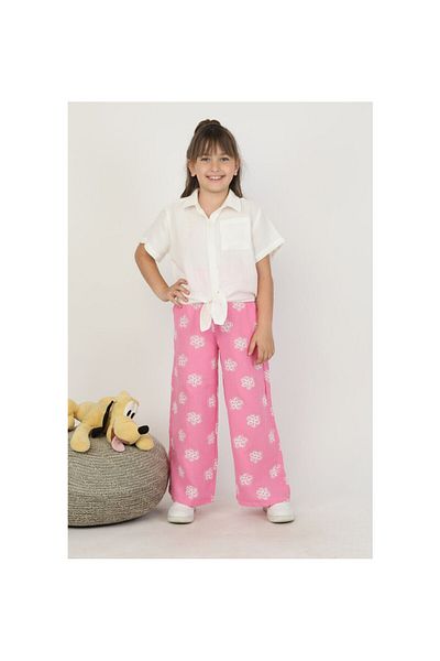 JABBER Girl's Muslin Shirt and Pants Set