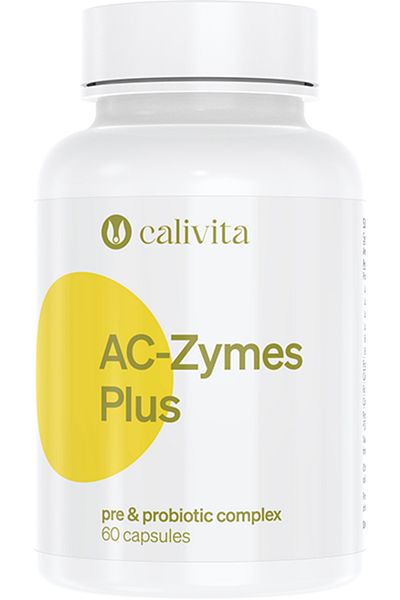Calivita Complex Ac-Zymes Plus Pro & Prebiotic cu probiotice (60 capsule) -