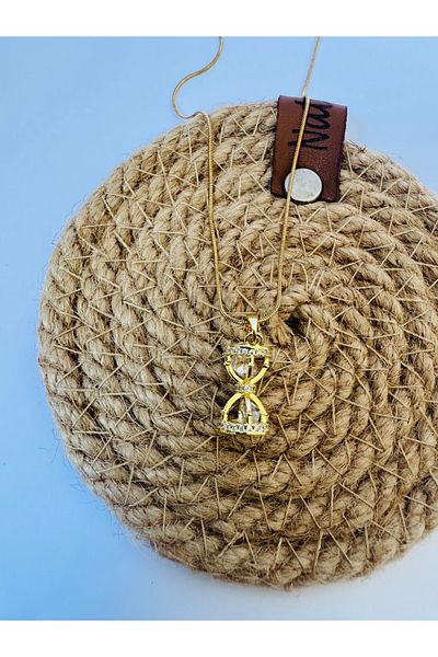 Judas Takı Steel Sand Clock Figure Necklace