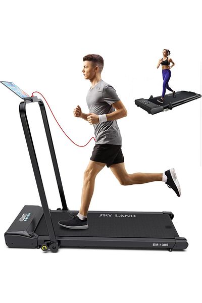 Skyland SKY LAND Foldable Walking Pad 2HP Treadmill, Under Desk for Home & Office, 1–12 KM/H, LED Display,