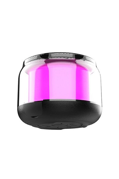 EMESZON Portable Speaker, FM Radio RGB 360 LED, EMESZON® S17, 5W, Bluetooth 5.1, Micro SD card slot, black