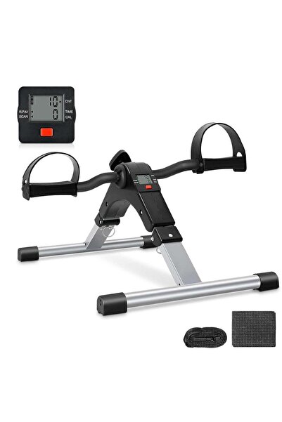 Roomlyne دراجة تمرين صغيرة، مع شاشة رقمية، دواسات دراجة تمرين محمولة أسفل المكتب، دراجة تمرين صغيرة