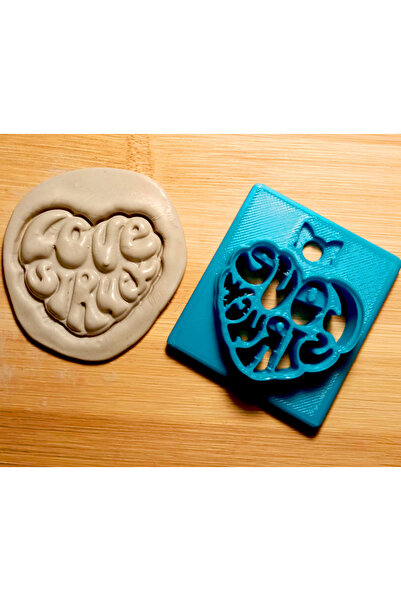 Enbceramic 4CM LOVE STRUCK POLİMER KİL KÜPE KALIBI SERAMİK KALIP