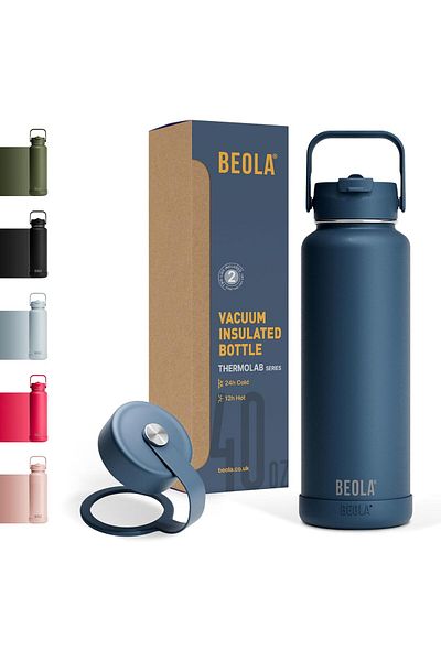 BEOLA 1200ml Vacuum Insulated Water Bottle, Double Walled Thermolab series Stainless Steel Water Dri