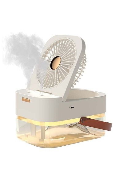 FOXMAG24 2 in 1 fan with air purification and humidification, 3 speeds, USB, 12.5×22×16 cm, white
